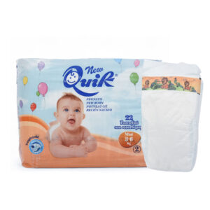 Дитячі підгузники одноразові для новонароджених з індикатором вологості та еластичними боковинами Quik 2 S (3-6кг) 22 шт