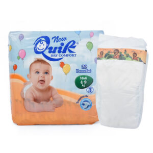 Дитячі підгузки Quik 3 M (4-9кг) 20 шт памперси для новонароджених одноразові
