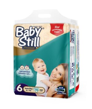 Дитячі підгузки Baby Still розмір 6 (15+ кг) 16 шт памперси для новонароджених одноразові