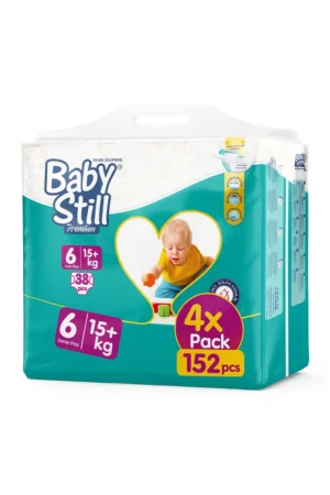 Дитячі підгузки Baby Still Jumbo Pack розмір 6 (15+ кг) 152 шт памперси для новонароджених одноразові